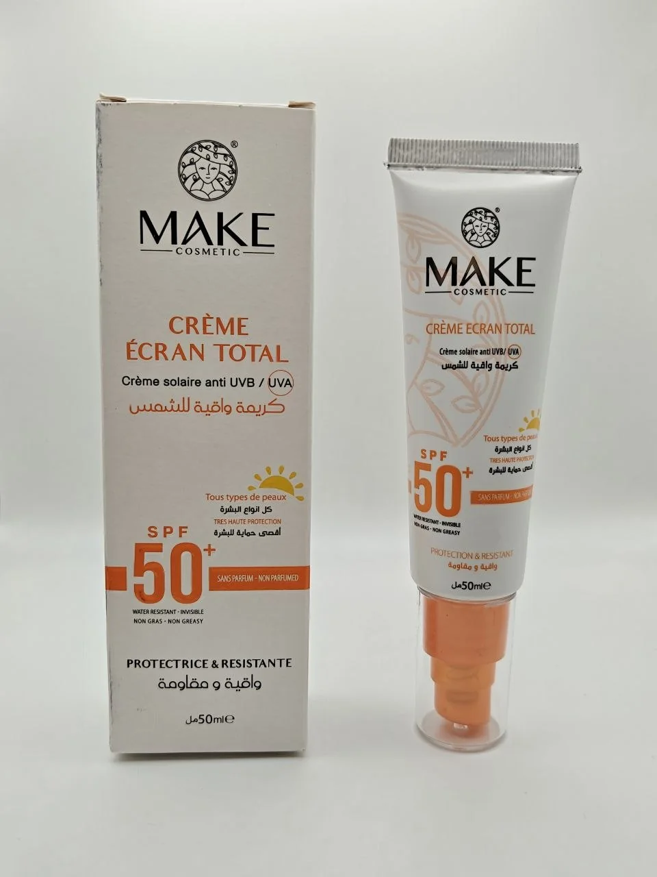 MAKE COSMETIC Crème Écran Total SPF50+ Invisible Sans Parfum - 50ml