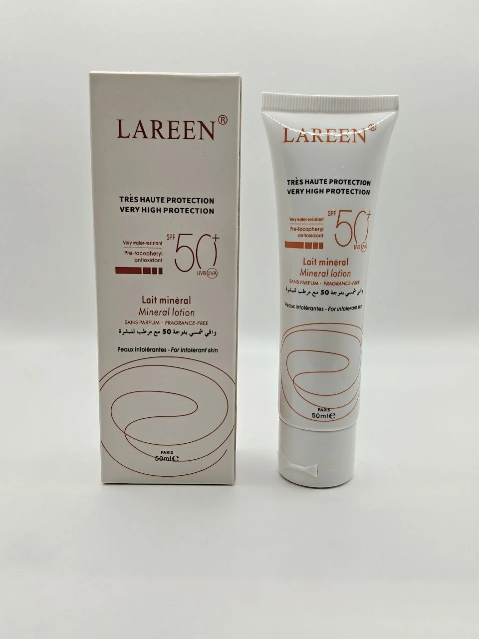 LAREEN Lait Minéral SPF50+ Sans Parfum - 50ml
